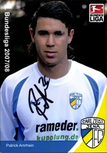 Autogrammkarte Fußballer Patrick Amrhein, FC Carl Zeiss Jena, Autogramm