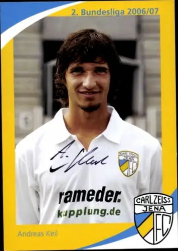 Autogrammkarte Fußballer Andreas Keil, FC Carl Zeiss Jena, Autogramm