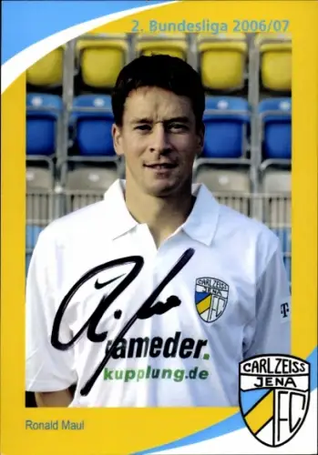 Autogrammkarte Fußballer Ronald Maul, FC Carl Zeiss Jena, Autogramm