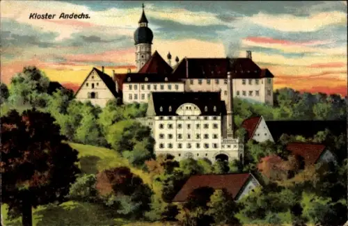Ak Andechs am Ammersee Oberbayern, Kloster