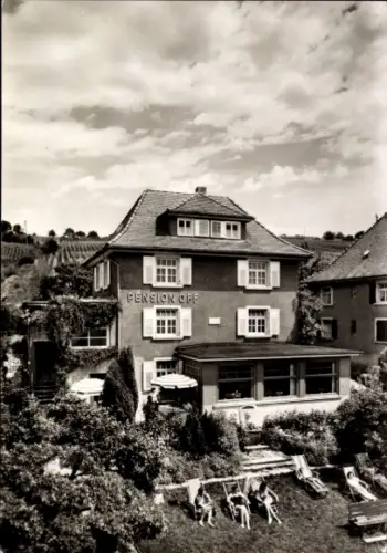 Ak Meersburg am Bodensee, Pension Off, Gebäude, Garten, Liegen, Bodensee