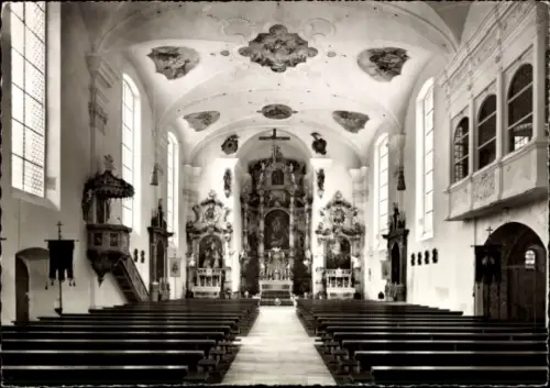 Ak Langenargen am Bodensee, Inneres der Sankt Moritzkirche