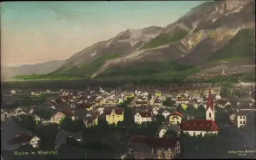 Ak Buchs Werdenberg Kanton Sankt Gallen,  Verlag Paul Schmid, Basel