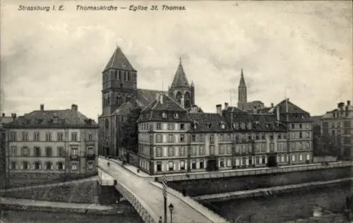 Ak Strasbourg Straßburg Elsass Bas Rhin, Thomaskirche