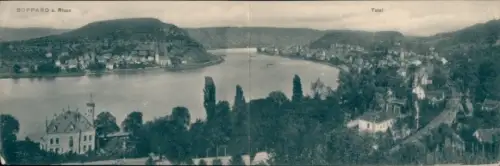 Klapp Ak Boppard am Rhein, Totalansicht