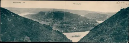Klapp Ak Boppard am Rhein, Totalansicht, Vierseerplatz