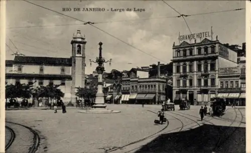 Ak Rio de Janeiro Brasilien, Hotel, Largo da Lapa