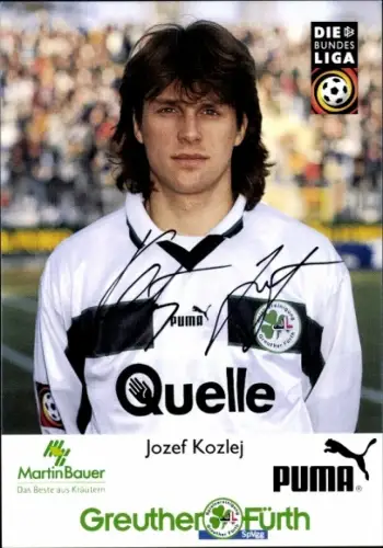 Autogrammkarte Fußballer Jozef Kozlej, SpVgg Greuther Fürth, Autogramm