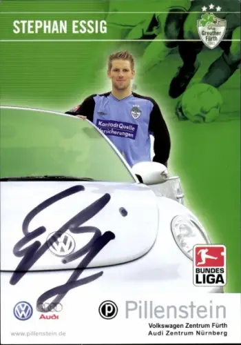 Autogrammkarte Fußballer Stephan Essig, SpVgg Greuther Fürth, Autogramm