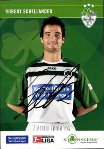 Autogrammkarte Fußballer Robert Schellander, SpVgg Greuther Fürth, Autogramm