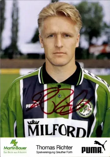 Autogrammkarte Fußballer Thomas Richter, SpVgg Greuther Fürth, Autogramm