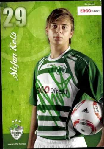 Autogrammkarte Fußballer Stefan Kolb, SpVgg Greuther Fürth, Autogramm