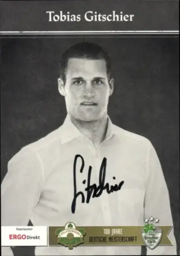 Autogrammkarte Co Trainer Tobias Gitschier, SpVgg Greuther Fürth, Autogramm