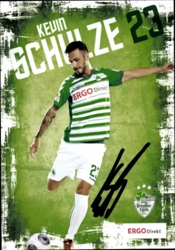 Autogrammkarte Fußballer Kevin Schulze, SpVgg Greuther Fürth, Autogramm