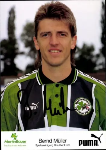 Autogrammkarte Fußballer Bernd Müller, SpVgg Greuther Fürth, Autogramm