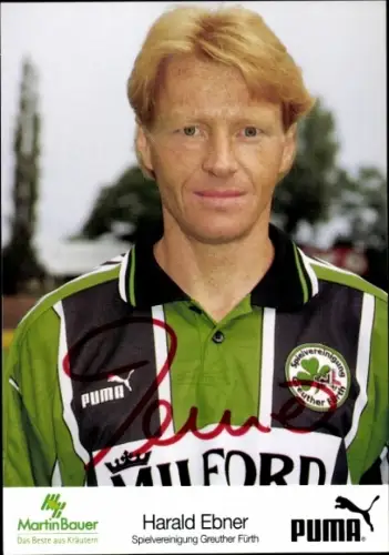 Autogrammkarte Fußballer Harald Ebner, SpVgg Greuther Fürth, Autogramm