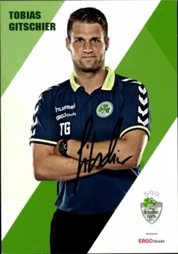 Autogrammkarte Co Trainer Tobias Gitschier, SpVgg Greuther Fürth, Autogramm
