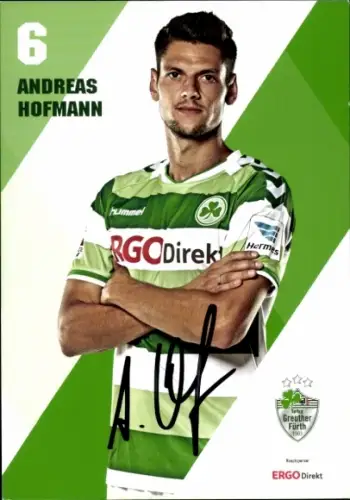 Autogrammkarte Fußballer Andreas Hofmann, SpVgg Greuther Fürth, Autogramm