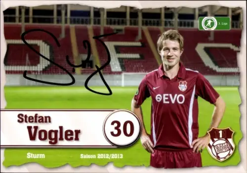 Autogrammkarte Fußballer Stefan Vogler, Kickers Offenbach, Autogramm