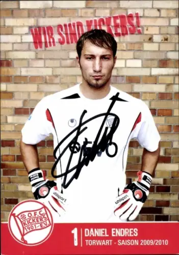 Autogrammkarte Fußballer Daniel Endres, Kickers Offenbach, Autogramm