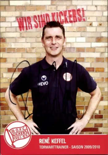 Autogrammkarte Torwarttrainer René Keffel, Kickers Offenbach, Autogramm