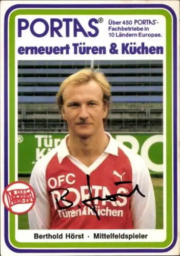 Autogrammkarte Fußballer Berthold Hörst, Kickers Offenbach, Autogramm