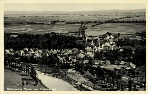 Ak Beihingen Freiberg am Neckar, Luftaufnahme