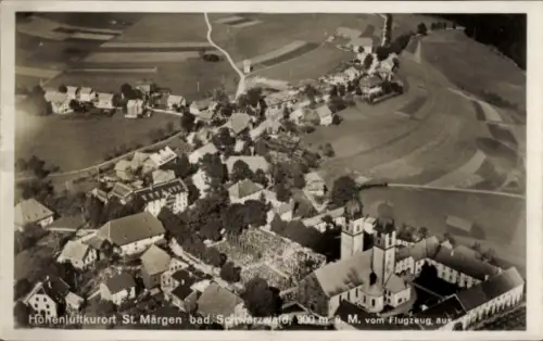 Ak Thurner St. Märgen im Schwarzwald, Luftaufnahme  Schwarzwald, 900 m, aus Flugzeug