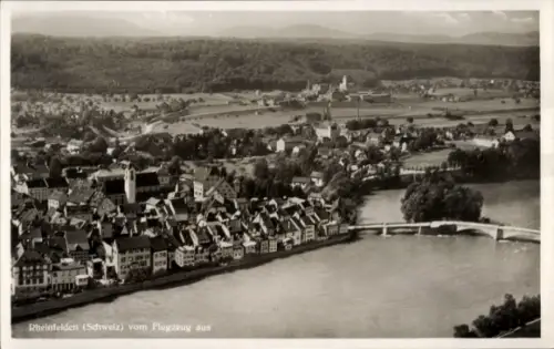 Ak Rheinfelden Kanton Aargau Schweiz, Luftaufnahme