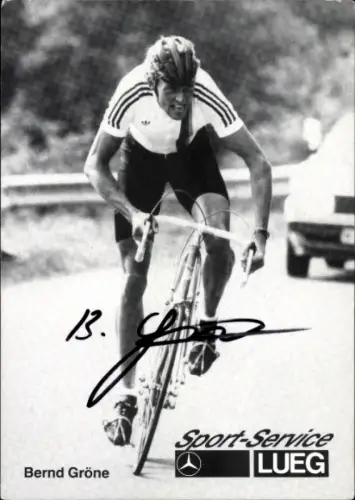 Foto Radrennsportler Bernd Gröne, Autogramm, Silbermedaillen-Gewinner Olympische Spiele 1988