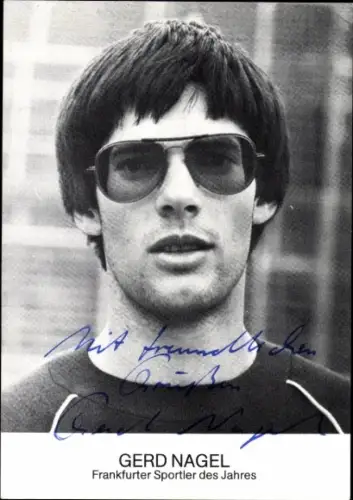 Foto Sportler Gerd Nagel, Autogramm Frankfurter Sportler des Jahres