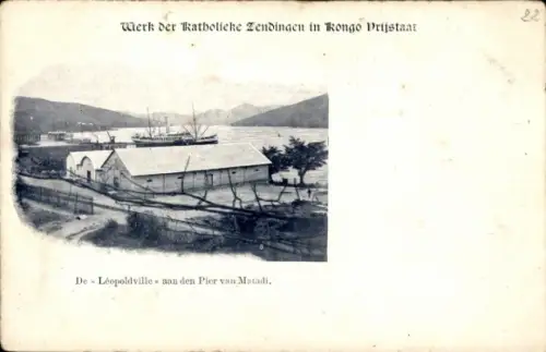 Ak Kinshasa Leopoldstad DR Congo Zaïre, Pier van Matadi
