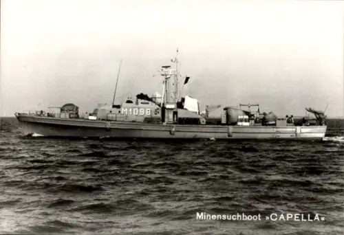 Ak Deutsche Flotte der Bundesmarine, Minensuchboot Capella, M1098