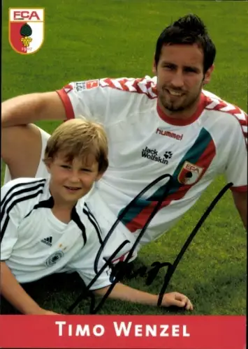 Autogrammkarte Fußballer Timo Wenzel, FC Augsburg, Autogramm