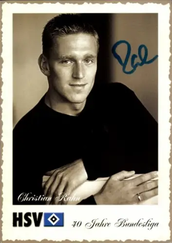 Autogrammkarte Fußballer Christian Rahn, Hamburger SV / HSV, Autogramm