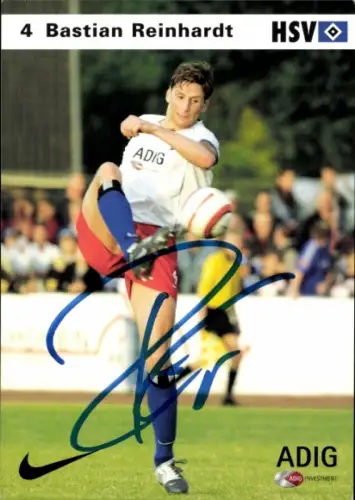 Autogrammkarte Fußballer Bastian Reinhardt, Hamburger SV, Autogramm