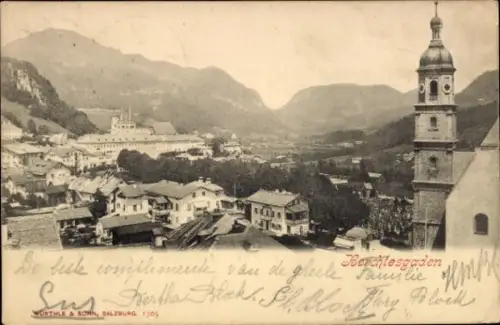 Ak Berchtesgaden in Oberbayern, Gesamtansicht