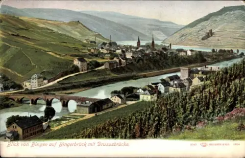 Ak Bingerbrück Bingen am Rhein, Drususbrücke
