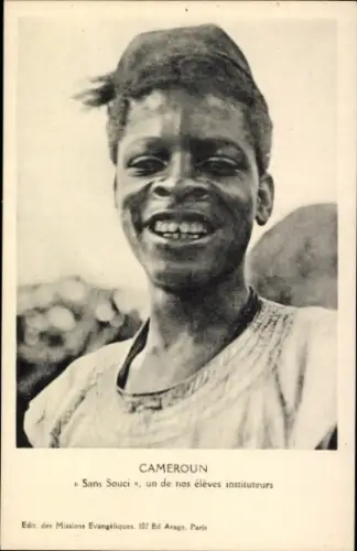 Ak Kamerun, Sans Souci, un de nos eleves instituteurs, Portrait eines Einheimischen