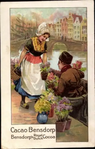 Künstler Ak Cacao Bensdorp, Reklame, Volkstracht