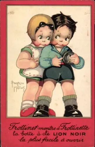 Künstler Ak Mallet, Beatrice, Kinder, Lion Noir, Reklame