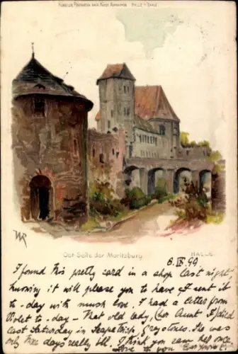 Künstler Ak Halle an der Saale, Moritzburg
