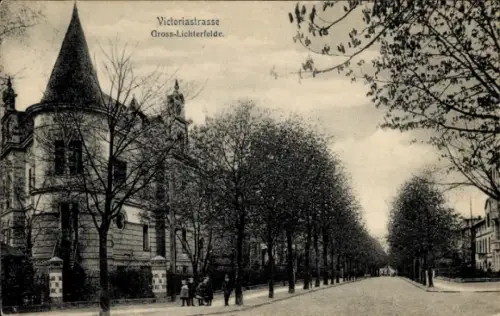 Ak Berlin Steglitz Groß Lichterfelde, Victoriastraße, Litfaßsäulen