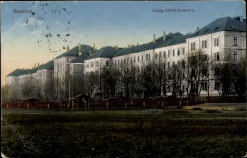 Ak Bautzen in der Lausitz, Blick auf die Kaserne des. 4. K. S. Infanterie Regiments Nr. 103 