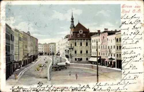 Ak Ried Oberösterreich, Hauptplatz