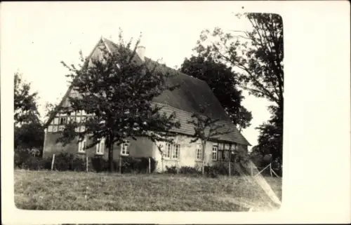 Foto Ak Hasenbaum ? von der Nordwestseite gesehen, Fachwerkhaus