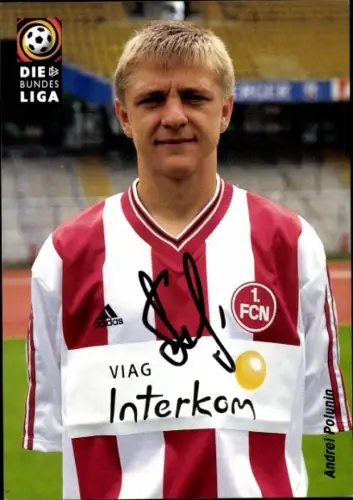 Autogrammkarte Fußballer Andrei Polunin, 1. FC Nürnberg, Autogramm