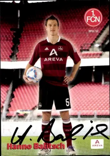 Autogrammkarte Fußballer Hanno Balitsch, 1. FC Nürnberg, Autogramm