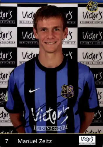 Autogrammkarte Fußballer Manuel Zeitz, 1. FC Saarbrücken, Autogramm