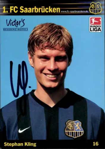 Autogrammkarte Fußballer Stephan Kling, 1. FC Saarbrücken, Autogramm